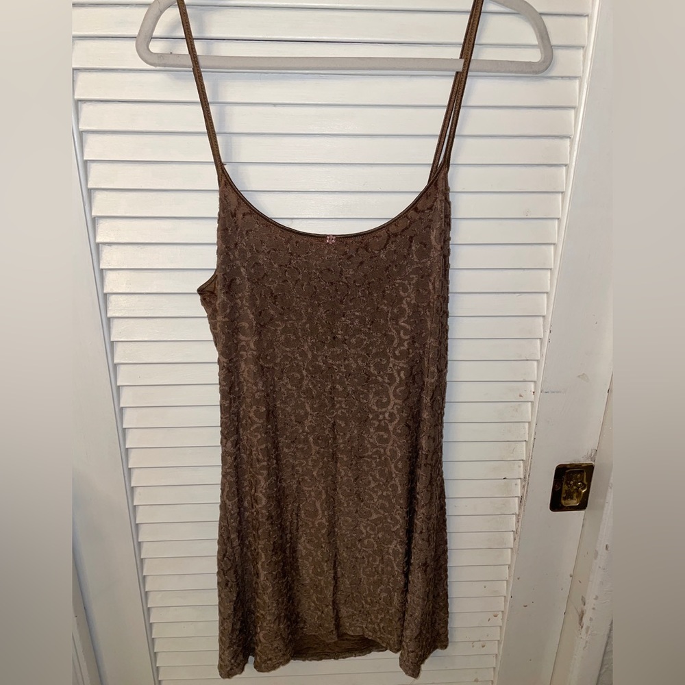 Vintage Brown Mini Dress
